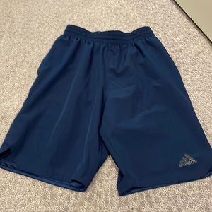 Navy blue Adidas athletic shorts